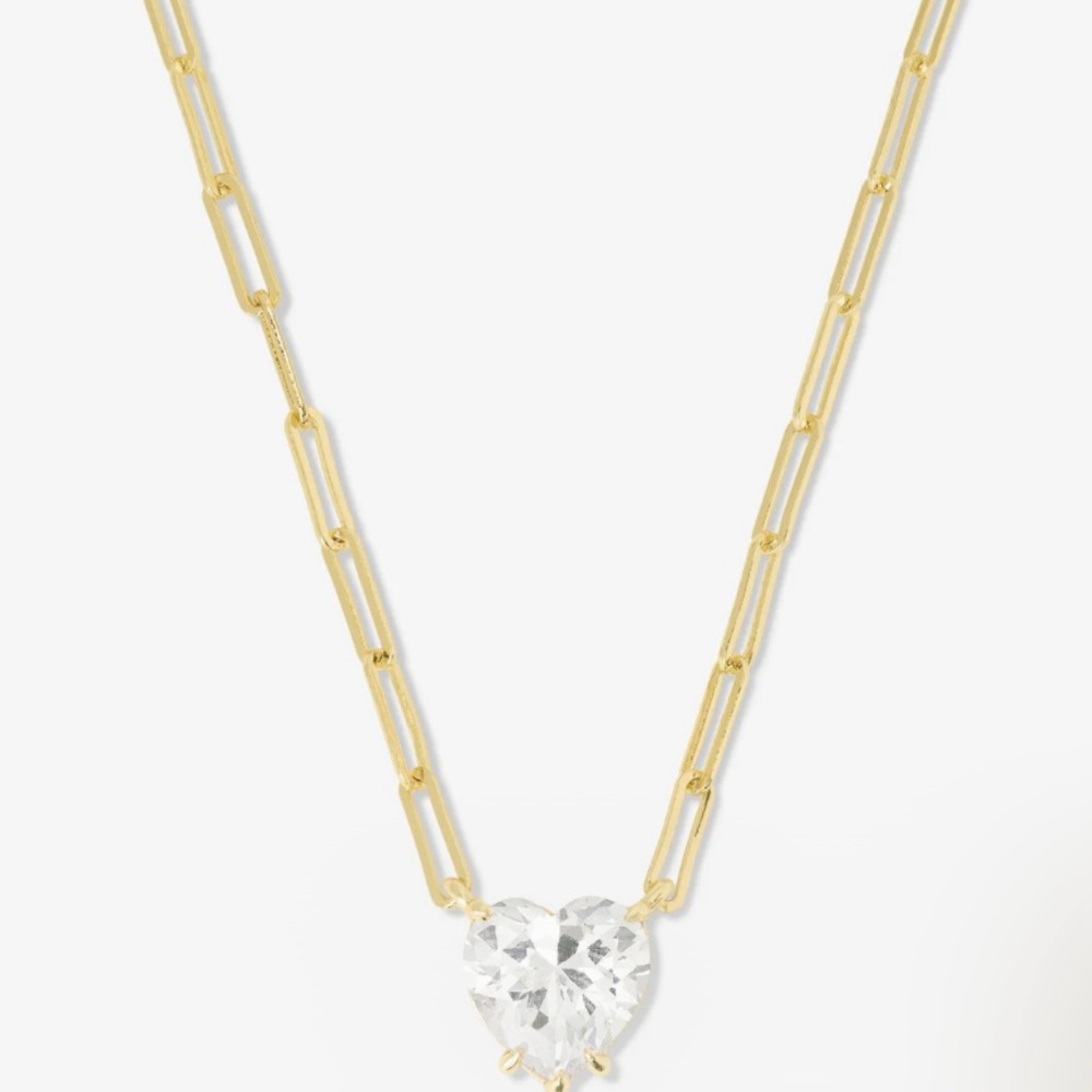 Melinda Maria Gold Necklace with Heart Pendant